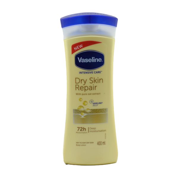 لوسیون بدن وازلین مدل زرد Dry Skin Repair حجم 400 میلی لیتر - Image 1