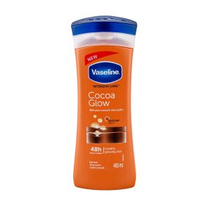 لوسیون بدن وازلین شکلاتی مدل قهوه ای cocoa glow حجم 400 میلی لیتر