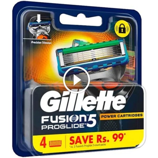 یدک خود تراش ژیلت مدل 5 لبه Fusion 5 Proglide  بسته 4 عددی