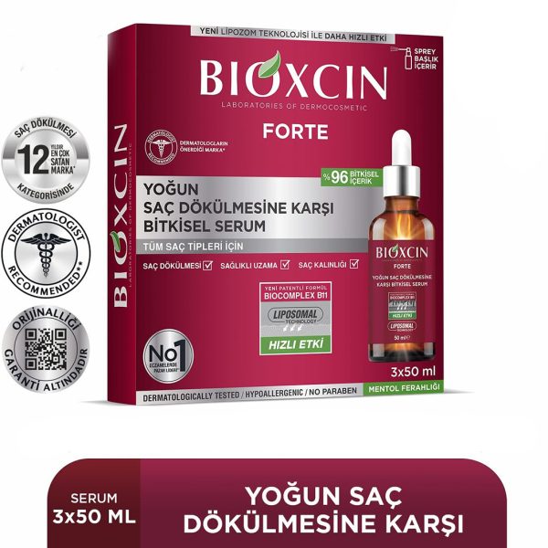 پک سرم مو بیوکسین فورت گیاهی ضد ریزش مو 3 عددی حجم هر کدام 50 میلی لیتر - Image 3