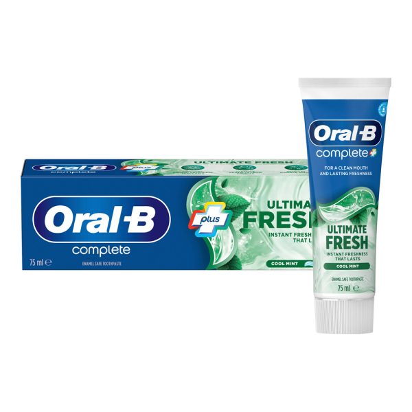 خمیر دندان اورال بی مدل Complete 7 Plus Ultimate Fresh حاوی عصاره نعنا خنک کننده و ضد پوسیدگی حجم 75 میلی لیتر