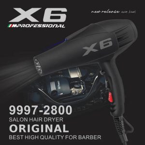سشوار حرفه ای برند X6 مدل 9997 قدرت 2800 وات