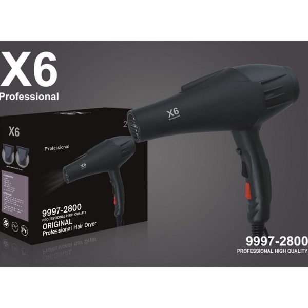 سشوار حرفه ای برند X6 مدل 9997 قدرت 2800 وات - Image 2