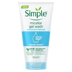 ژل شستشو صورت سیمپل (ژل میسلار) SIMPLE MICELLAR GEL WASH حجم 150 میلی لیتر