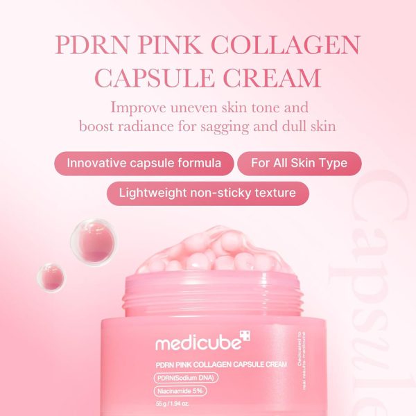 کرم کپسولی کلاژن مدی کیوب Medicube PDRN Pink Collagen Capsule Cream - Image 5