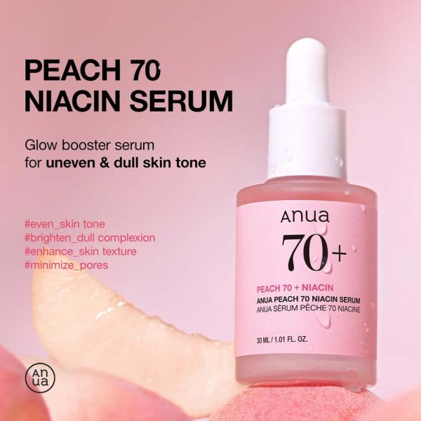 سرم روشن کننده و ضدجوش نیاسینامید آنوا حاوی عصاره هلو  Peach 70% Niacin حجم 30 میلی لیتر - Image 6