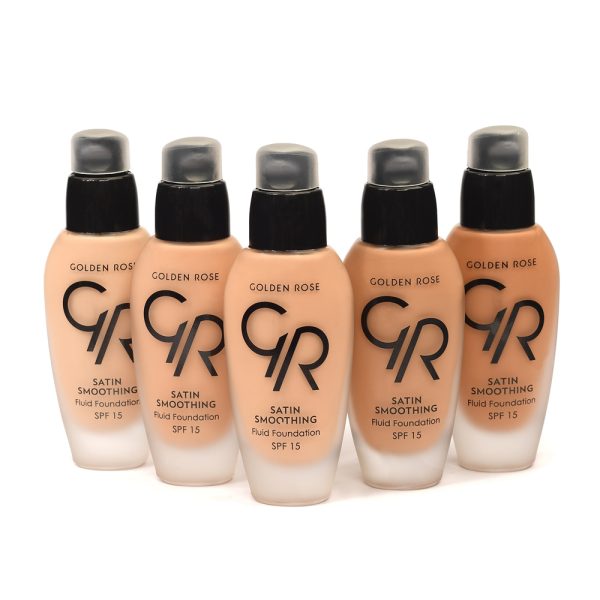 کرم پودر گلدن رز Golden Rose مدل Satin Smoothing حاوی SPF15 حجم 34 میلی لیتر