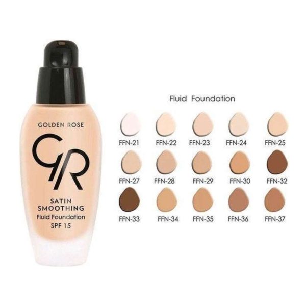 کرم پودر گلدن رز Golden Rose مدل Satin Smoothing حاوی SPF15 حجم 34 میلی لیتر - Image 6