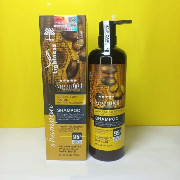 شامپو مو لایتنس عصاره روغن آرگان مدل 5 ستاره حجم 900 میلی لیتر - Image 3