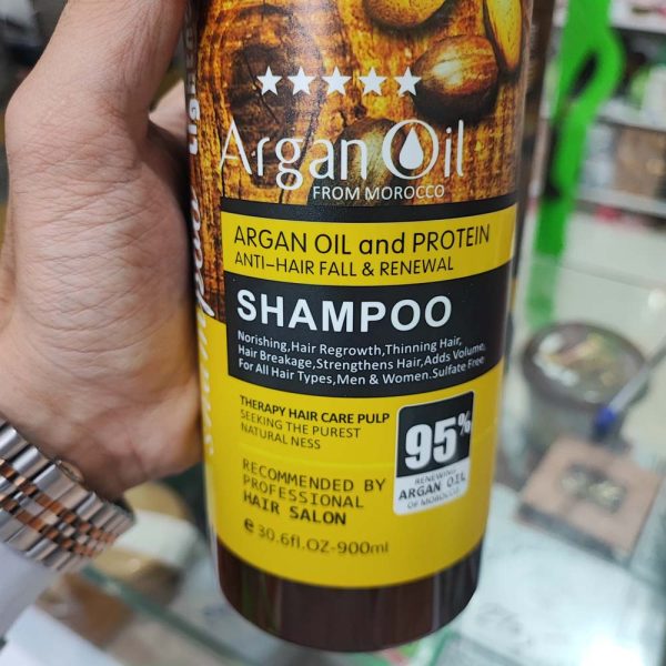 شامپو مو لایتنس عصاره روغن آرگان مدل 5 ستاره حجم 900 میلی لیتر - Image 4